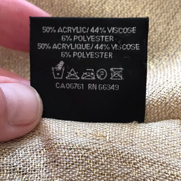 Lord & Taylor Rectangular Shawl Wrap Scarf Metallic Thread - Picture 4 of 6